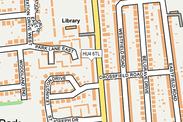 HU4 6TL map - OS OpenMap – Local (Ordnance Survey)