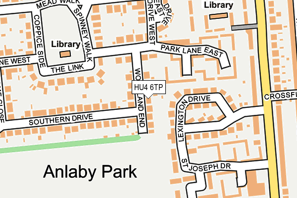 HU4 6TP map - OS OpenMap – Local (Ordnance Survey)