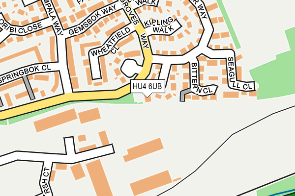 HU4 6UB map - OS OpenMap – Local (Ordnance Survey)