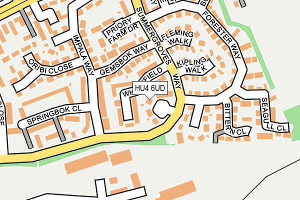 HU4 6UD map - OS OpenMap – Local (Ordnance Survey)