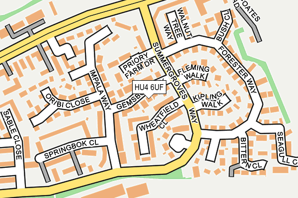 HU4 6UF map - OS OpenMap – Local (Ordnance Survey)