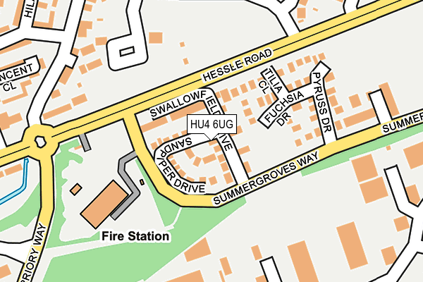 HU4 6UG map - OS OpenMap – Local (Ordnance Survey)