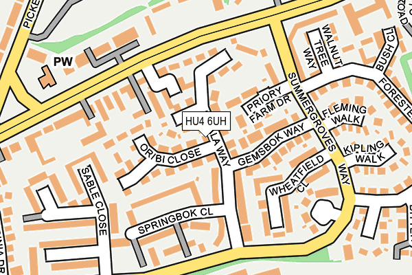 HU4 6UH map - OS OpenMap – Local (Ordnance Survey)