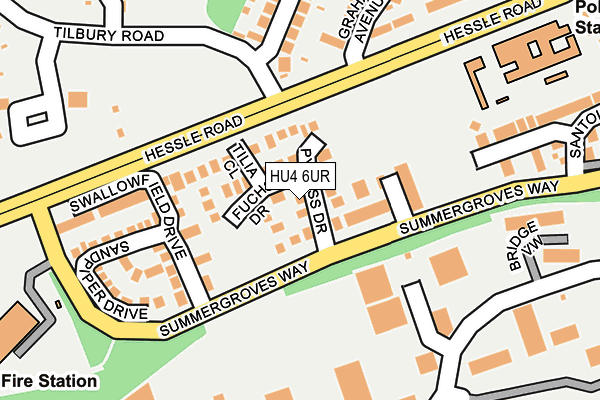 HU4 6UR map - OS OpenMap – Local (Ordnance Survey)