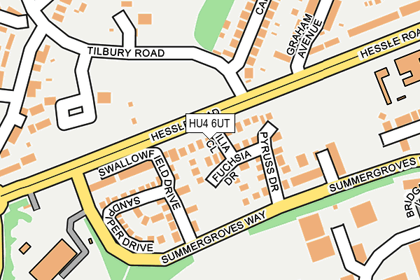 HU4 6UT map - OS OpenMap – Local (Ordnance Survey)