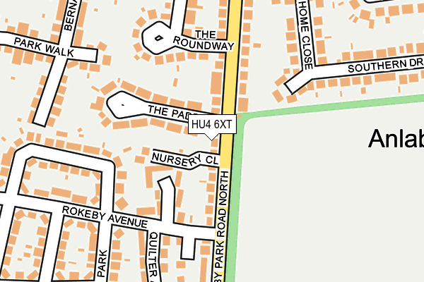 HU4 6XT map - OS OpenMap – Local (Ordnance Survey)