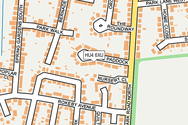 HU4 6XU map - OS OpenMap – Local (Ordnance Survey)