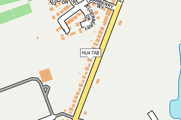 HU4 7AB map - OS OpenMap – Local (Ordnance Survey)