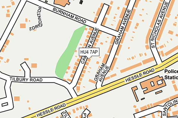 HU4 7AP map - OS OpenMap – Local (Ordnance Survey)