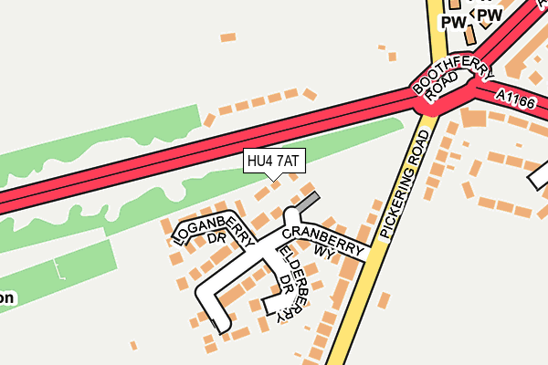 HU4 7AT map - OS OpenMap – Local (Ordnance Survey)