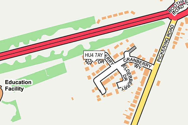 HU4 7AY map - OS OpenMap – Local (Ordnance Survey)