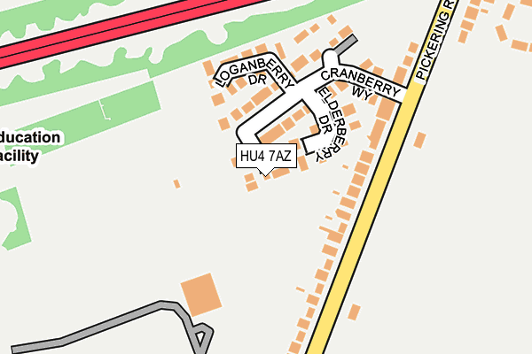HU4 7AZ map - OS OpenMap – Local (Ordnance Survey)