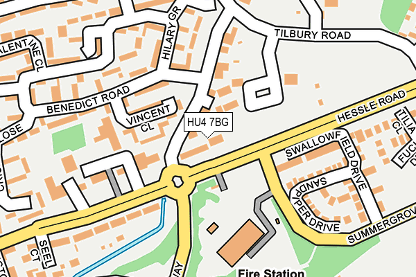 HU4 7BG map - OS OpenMap – Local (Ordnance Survey)