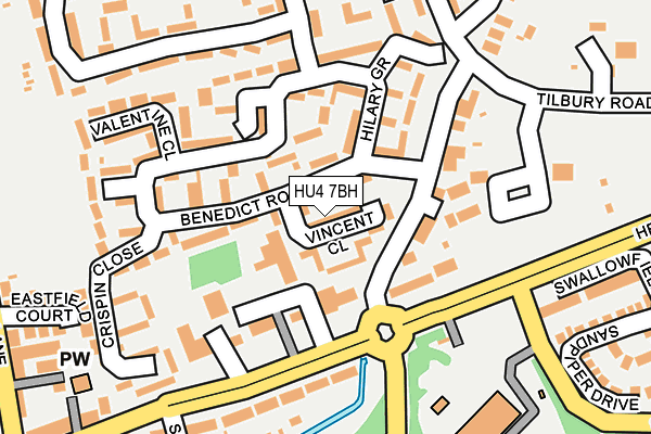 HU4 7BH map - OS OpenMap – Local (Ordnance Survey)