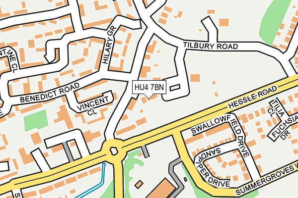 HU4 7BN map - OS OpenMap – Local (Ordnance Survey)