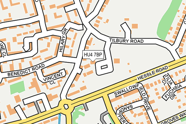 HU4 7BP map - OS OpenMap – Local (Ordnance Survey)