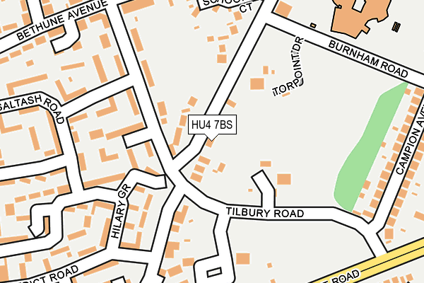 HU4 7BS map - OS OpenMap – Local (Ordnance Survey)