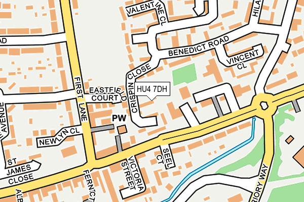 HU4 7DH map - OS OpenMap – Local (Ordnance Survey)