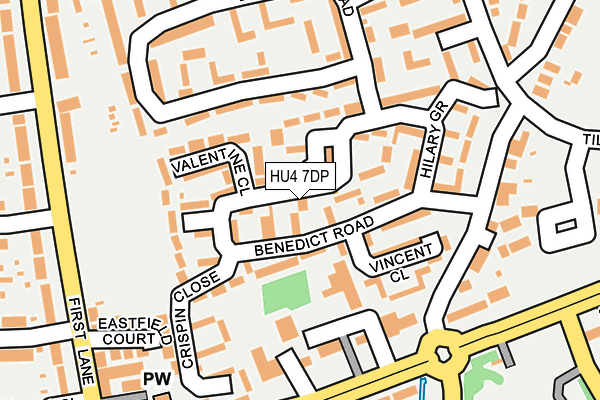 HU4 7DP map - OS OpenMap – Local (Ordnance Survey)