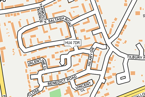 HU4 7DR map - OS OpenMap – Local (Ordnance Survey)