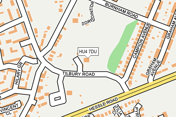 HU4 7DU map - OS OpenMap – Local (Ordnance Survey)