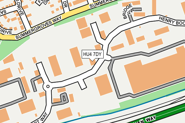 HU4 7DY map - OS OpenMap – Local (Ordnance Survey)