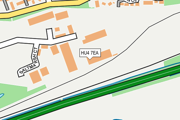 HU4 7EA map - OS OpenMap – Local (Ordnance Survey)