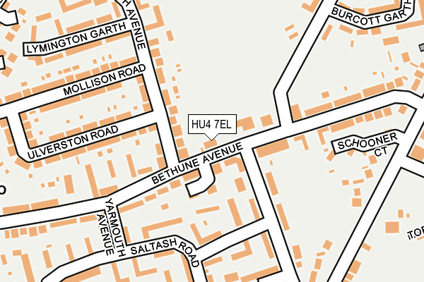 HU4 7EL map - OS OpenMap – Local (Ordnance Survey)