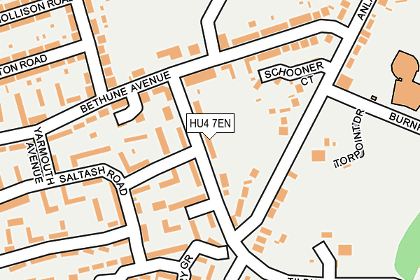 HU4 7EN map - OS OpenMap – Local (Ordnance Survey)