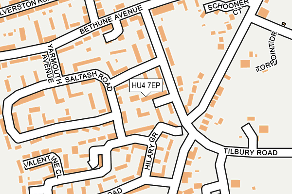 HU4 7EP map - OS OpenMap – Local (Ordnance Survey)