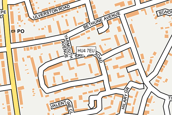 HU4 7EU map - OS OpenMap – Local (Ordnance Survey)