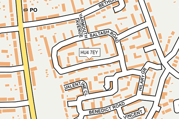 HU4 7EY map - OS OpenMap – Local (Ordnance Survey)