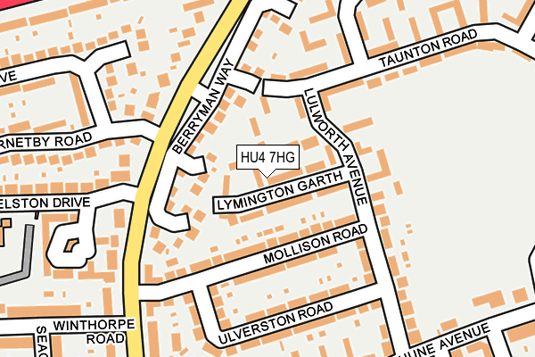 HU4 7HG map - OS OpenMap – Local (Ordnance Survey)