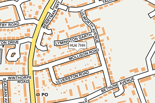HU4 7HH map - OS OpenMap – Local (Ordnance Survey)