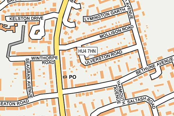 HU4 7HN map - OS OpenMap – Local (Ordnance Survey)