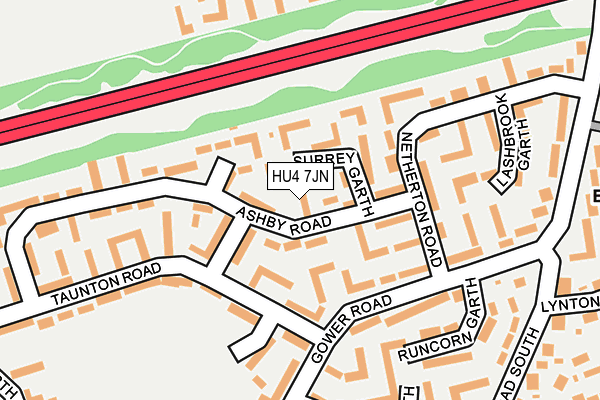 HU4 7JN map - OS OpenMap – Local (Ordnance Survey)