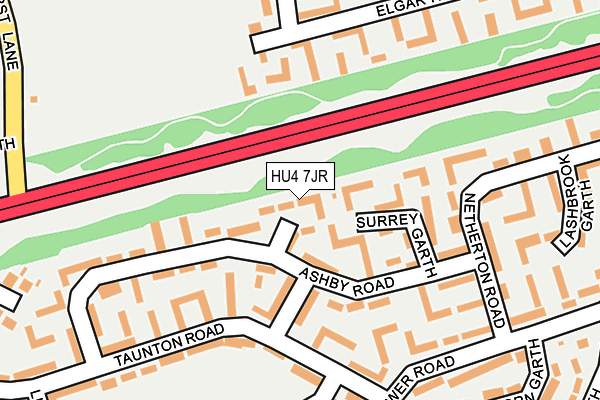 HU4 7JR map - OS OpenMap – Local (Ordnance Survey)