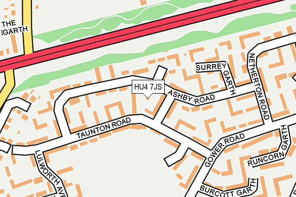 HU4 7JS map - OS OpenMap – Local (Ordnance Survey)