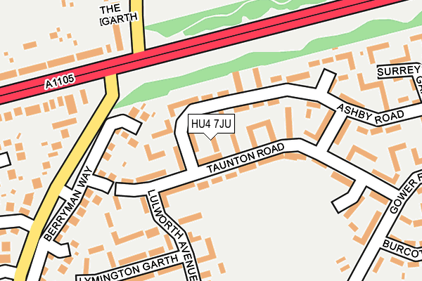 HU4 7JU map - OS OpenMap – Local (Ordnance Survey)
