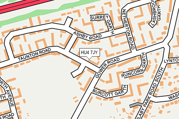 HU4 7JY map - OS OpenMap – Local (Ordnance Survey)