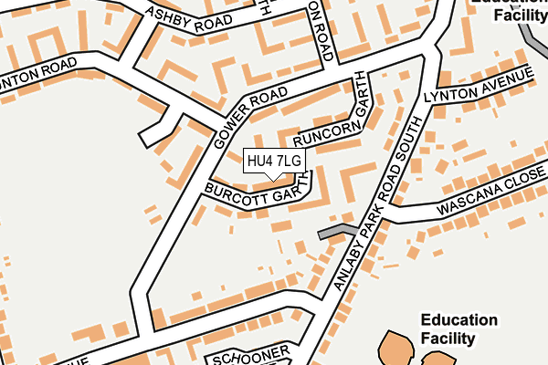 HU4 7LG map - OS OpenMap – Local (Ordnance Survey)