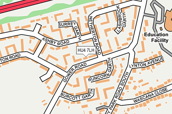 HU4 7LH map - OS OpenMap – Local (Ordnance Survey)