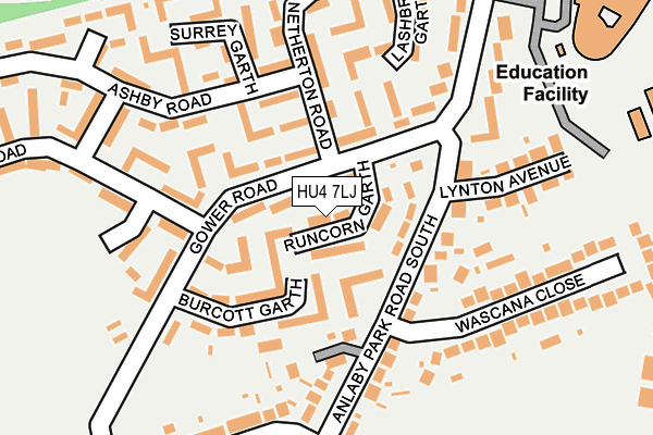 HU4 7LJ map - OS OpenMap – Local (Ordnance Survey)