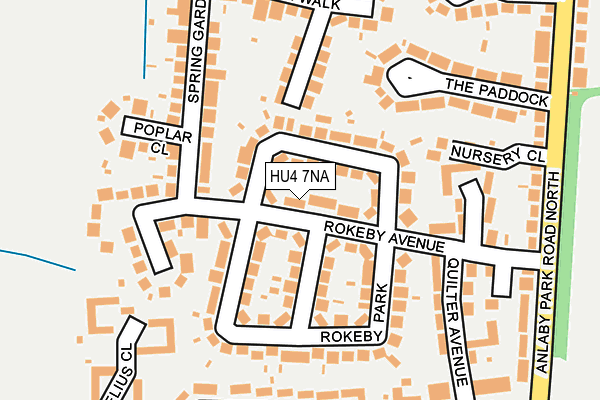 HU4 7NA map - OS OpenMap – Local (Ordnance Survey)