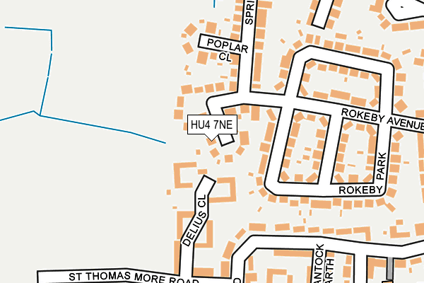 HU4 7NE map - OS OpenMap – Local (Ordnance Survey)