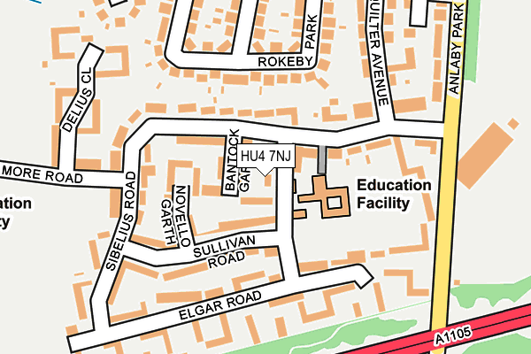 HU4 7NJ map - OS OpenMap – Local (Ordnance Survey)