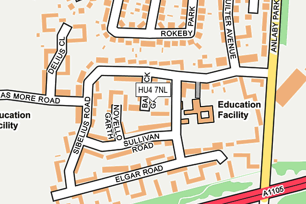 HU4 7NL map - OS OpenMap – Local (Ordnance Survey)