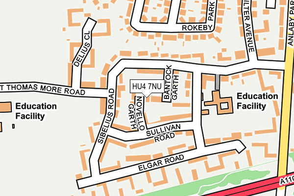 HU4 7NU map - OS OpenMap – Local (Ordnance Survey)