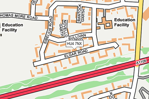 HU4 7NX map - OS OpenMap – Local (Ordnance Survey)