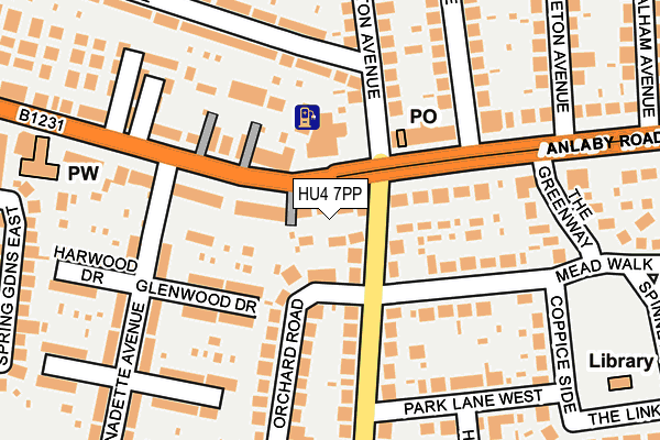 HU4 7PP map - OS OpenMap – Local (Ordnance Survey)